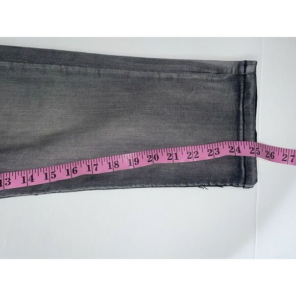 Laurie Felt Silky Ankle Skinny Jeans Zipper Black Grey Stretch High Rise 2XP/24 - Picture 11 of 16